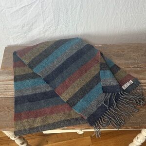 Striped Fringe Scarf in Earth Tones